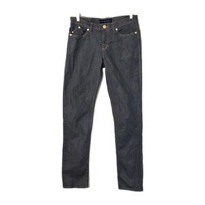 Rock & Republic Jeans Women 10 M 30 Gold Metallic Shimmer Stretch Rocker Grunge
